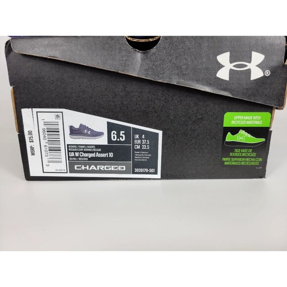 Under Armour Charged Assert 10 Shoes Sneakers Womens Size 6.5 Blue 3026179-501 - Picture 2 of 11